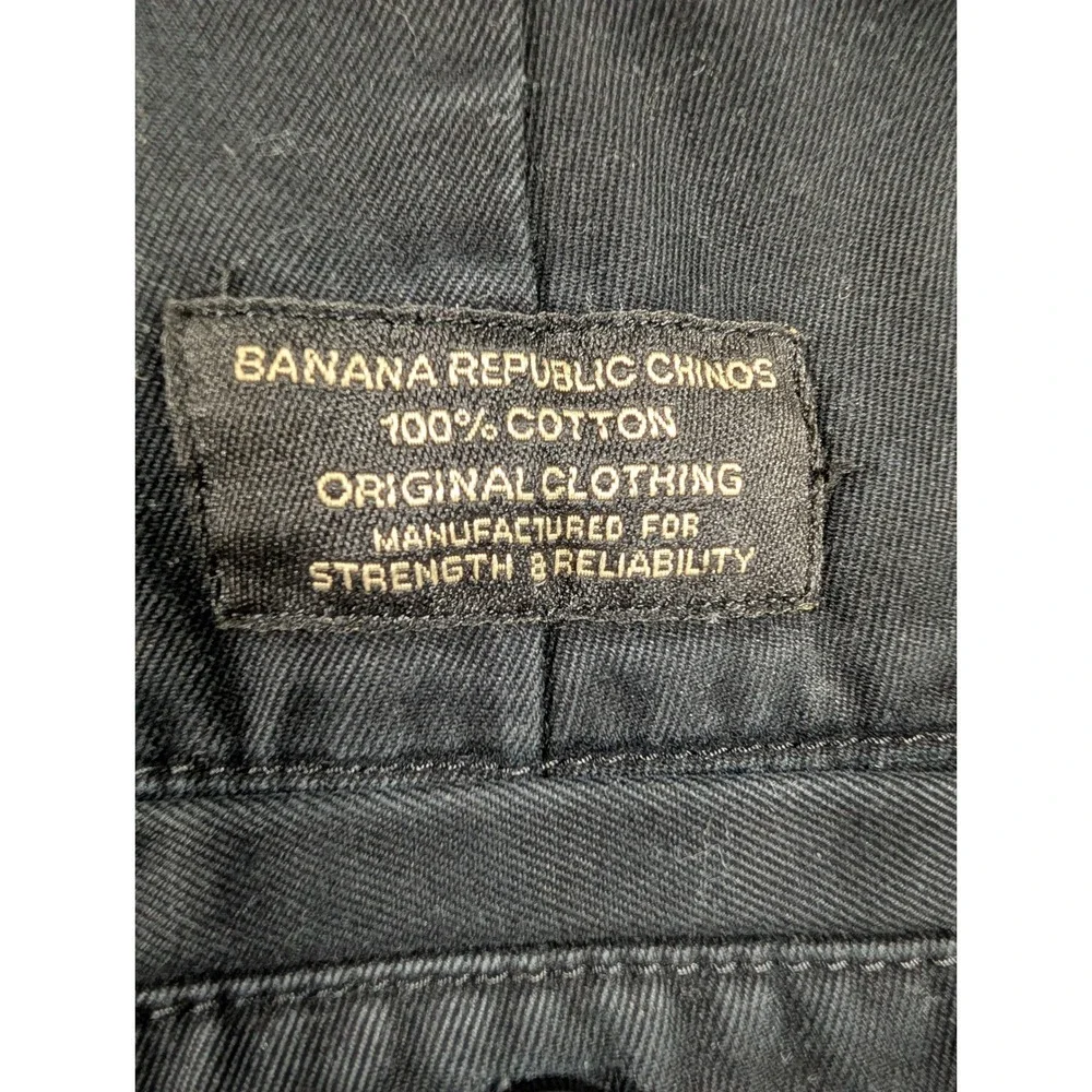 Banana Republic Mens Straight Fit Gavin Chino Pants‎ Black 34x32 Cotton
